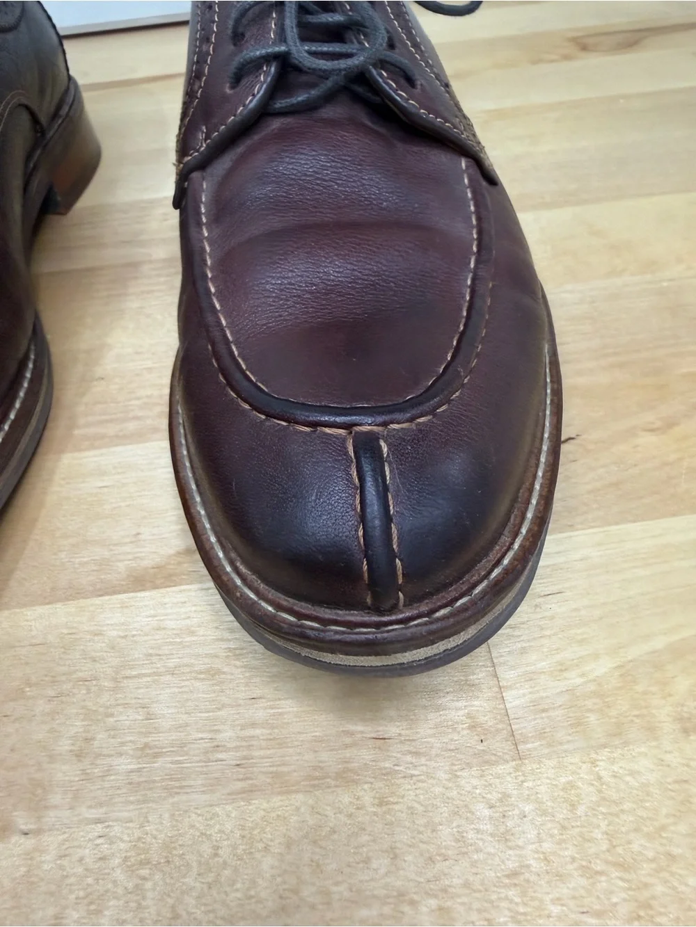 Johnston & Murphy Dark Brown Leather Split-Toe Derby Oxfords Men’s Size 9D
